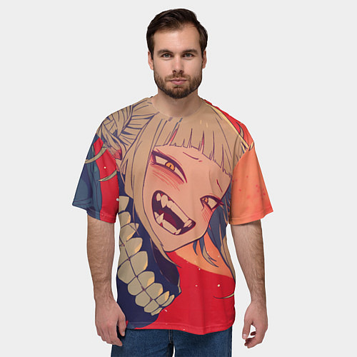 Мужская футболка оверсайз Моя геройская академия Himiko Toga / 3D-принт – фото 3