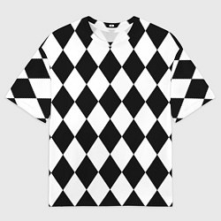 Футболка оверсайз мужская Арлекин черно-белый, цвет: 3D-принт