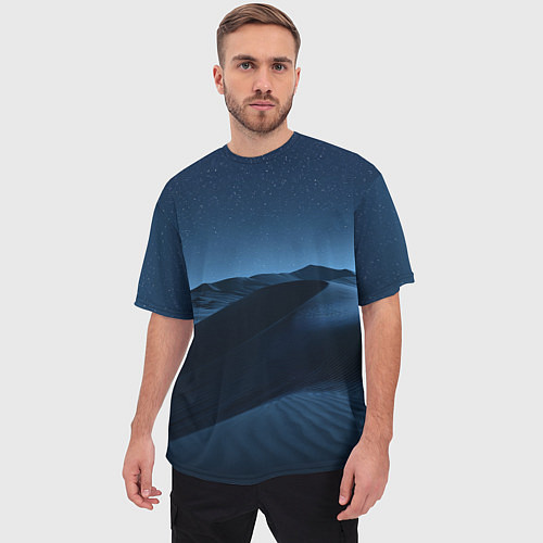 Мужская футболка оверсайз Дюна - звездное небо / 3D-принт – фото 3
