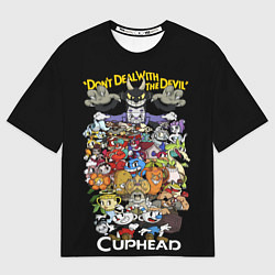 Футболка оверсайз мужская Cuphead enemys, цвет: 3D-принт