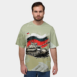 Футболка оверсайз мужская 9 Мая танк, цвет: 3D-принт — фото 2