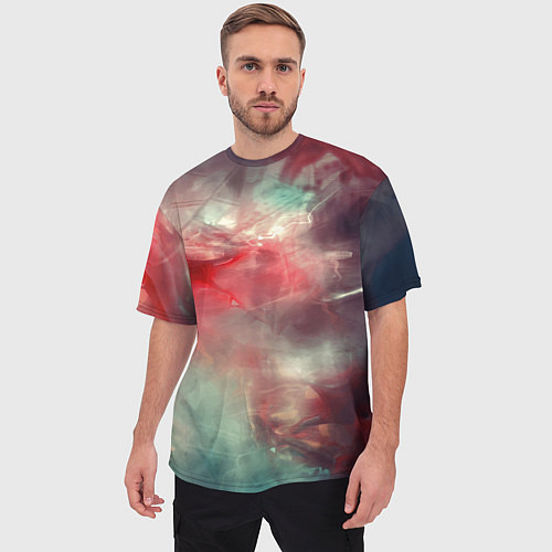 Мужская футболка оверсайз Космическая аномалия / 3D-принт – фото 3