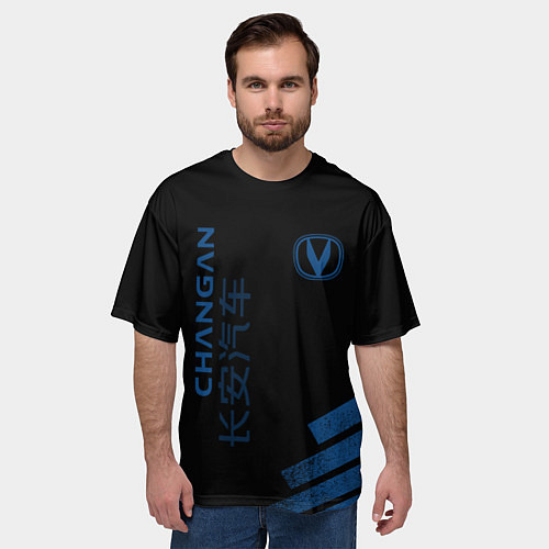 Мужская футболка оверсайз Changan / 3D-принт – фото 3