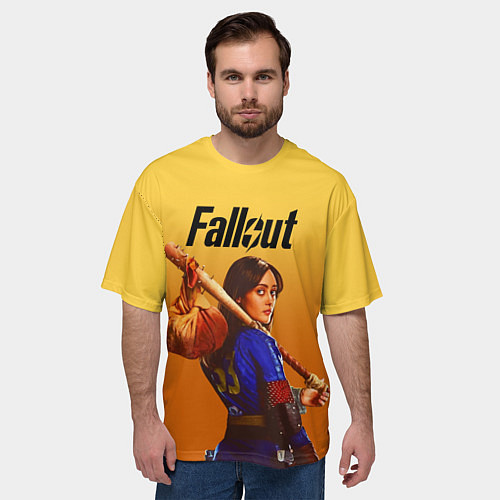 Мужская футболка оверсайз Люси - Фаллаут / 3D-принт – фото 3