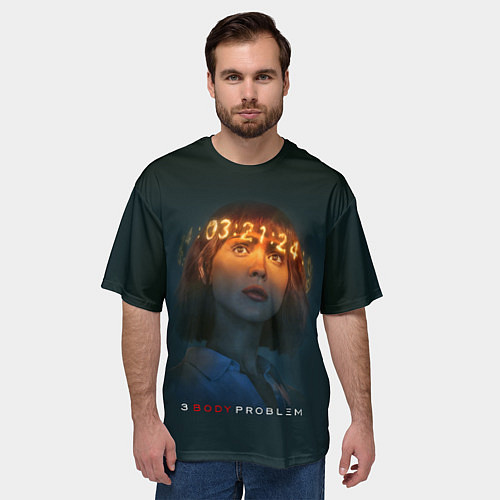 Мужская футболка оверсайз Задача трёх тел - Салазар / 3D-принт – фото 3