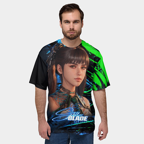 Мужская футболка оверсайз Stellar Blade Ева / 3D-принт – фото 3