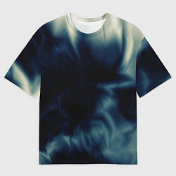 Мужская футболка оверсайз Абстрактный тёмно-синий
