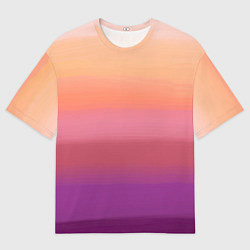 Футболка оверсайз мужская Абстракция градиент на закате дня, цвет: 3D-принт