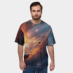 Футболка оверсайз мужская Вселенная и планеты, цвет: 3D-принт — фото 2