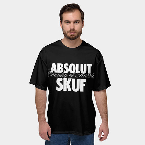 Мужская футболка оверсайз Skuf absolut / 3D-принт – фото 3