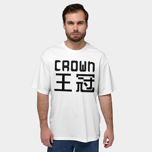 Мужская футболка оверсайз Crown граффити персонаж утка / 3D-принт – фото 3