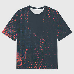 Мужская футболка оверсайз Брызги краски на стену