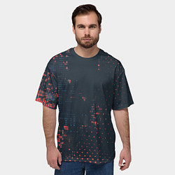 Футболка оверсайз мужская Брызги краски на стену, цвет: 3D-принт — фото 2