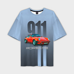 Футболка оверсайз мужская Винтажный автомобиль Porsche 911 Carrera, цвет: 3D-принт