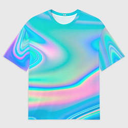 Футболка оверсайз мужская Неоновый бензин, цвет: 3D-принт