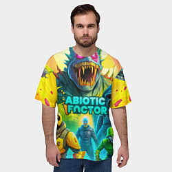 Футболка оверсайз мужская Abiotic Factor яркие монстры, цвет: 3D-принт — фото 2