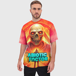Футболка оверсайз мужская Abiotic Factor horror skull, цвет: 3D-принт — фото 2