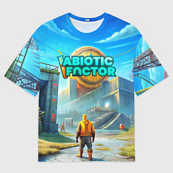 Футболка оверсайз мужская Abiotic Factor атомный завод, цвет: 3D-принт