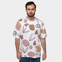 Футболка оверсайз мужская Пятна и семена, цвет: 3D-принт — фото 2