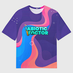 Футболка оверсайз мужская Abiotic Factor яркие полосы, цвет: 3D-принт