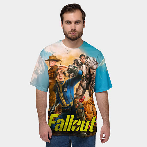 Мужская футболка оверсайз Fallout all / 3D-принт – фото 3