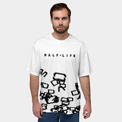 Футболка оверсайз мужская Half life symbol steel gordon, цвет: 3D-принт — фото 2
