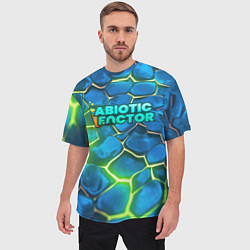 Футболка оверсайз мужская Abiotic Factor logo bright neon, цвет: 3D-принт — фото 2