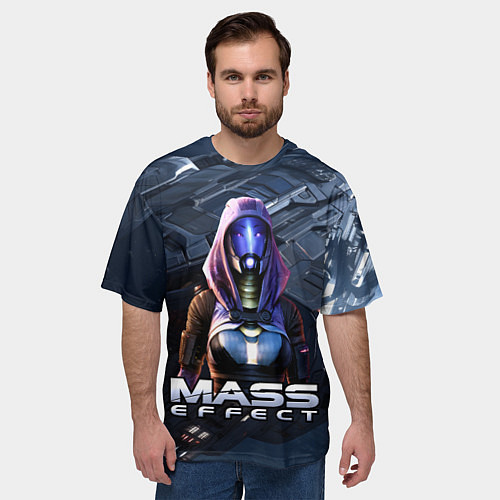 Мужская футболка оверсайз Mass Effect ТалиЗора / 3D-принт – фото 3