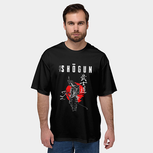 Мужская футболка оверсайз Сёгун Санада / 3D-принт – фото 3