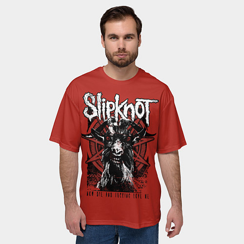 Мужская футболка оверсайз Slipknot rock band / 3D-принт – фото 3