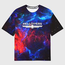 Футболка оверсайз мужская Helldivers: Space Logo, цвет: 3D-принт