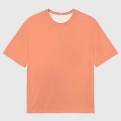 Мужская футболка оверсайз Насыщенный персиковый текстурированный