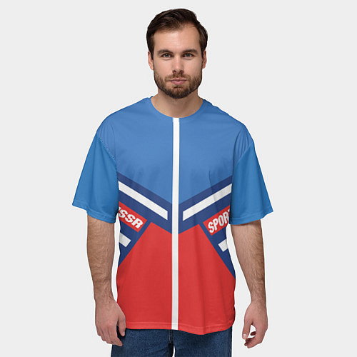Мужская футболка оверсайз СССР спорт / 3D-принт – фото 3