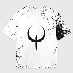 Футболка оверсайз мужская Квейк краски текстура гейм, цвет: 3D-принт