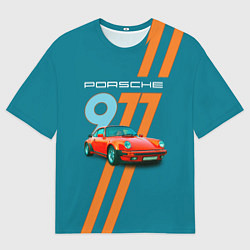 Футболка оверсайз мужская Porsche 911 немецкий спорткар, цвет: 3D-принт