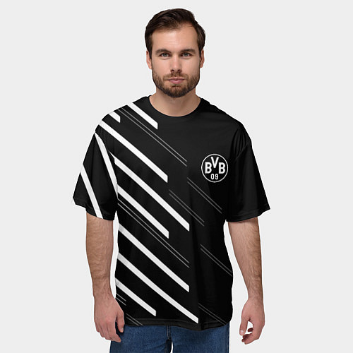Мужская футболка оверсайз Borussia sport fc / 3D-принт – фото 3