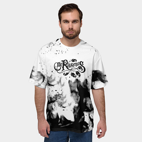 Мужская футболка оверсайз Rasmus smoke steel / 3D-принт – фото 3