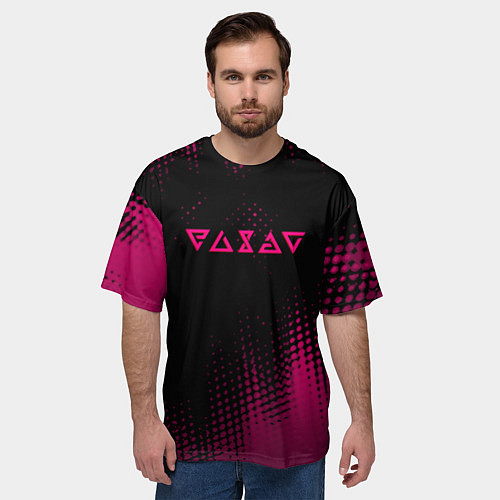 Мужская футболка оверсайз Ведьмак лого магия / 3D-принт – фото 3