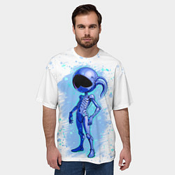 Футболка оверсайз мужская Инопланетянин среди звезд - An alien among the sta, цвет: 3D-принт — фото 2