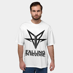 Футболка оверсайз мужская Falling in Reverse band logo, цвет: 3D-принт — фото 2