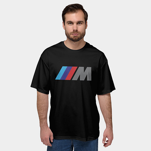 Мужская футболка оверсайз BMW sport logo / 3D-принт – фото 3