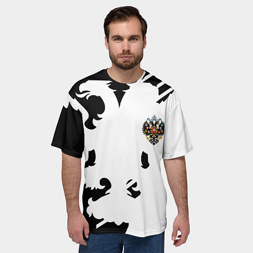 Мужская футболка оверсайз Имперская Россия спортивный стиль / 3D-принт – фото 3