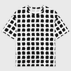 Футболка оверсайз мужская Лаконичные мазки квадраты, цвет: 3D-принт