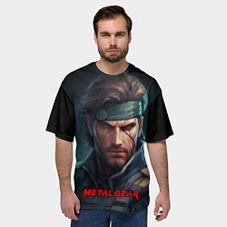 Футболка оверсайз мужская Веном Снейк из игры Metal gear, цвет: 3D-принт — фото 2