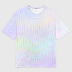 Футболка оверсайз мужская Бледный сиреневый тай-дай, цвет: 3D-принт