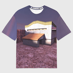 Футболка оверсайз мужская Counter Strike 1 6 de nuke, цвет: 3D-принт