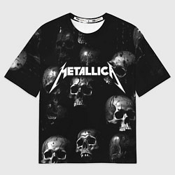 Мужская футболка оверсайз Metallica - logo rock group
