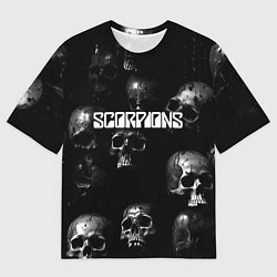 Футболка оверсайз мужская Scorpions logo rock group, цвет: 3D-принт