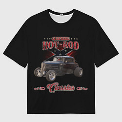 Футболка оверсайз мужская Классический хот-род, цвет: 3D-принт