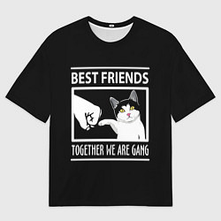 Футболка оверсайз мужская Лучшие друзья человек икот, цвет: 3D-принт